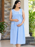 Cotton Side zip, With Pockets Small Printed Maternity Wear