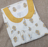 Soft Cotton Pleated , With Pockets, No Open Medium Printed Nighty