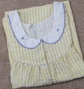 Cotton Pleated , With Pockets, Half Open Medium Printed Nighty