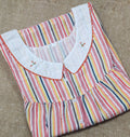 Cotton Pleated , With Pockets, Half Open Large Printed Nighty