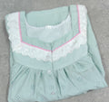 Hacoba Pleated , With Pockets, Half Open Medium Printed Nighty