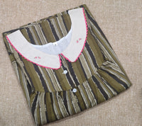 Soft Cotton Pleated , With Pockets, Half Open Medium Printed Nighty