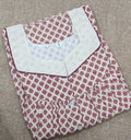 Cotton Pleated , With Pockets, Half Open Medium Printed Nighty