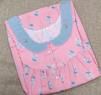 Soft Cotton Pleated , With Pockets, Half Open Medium Printed Nighty
