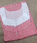 Cotton Pleated , With Pockets, Half Open Medium Printed Nighty