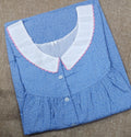 Cotton Pleated , With Pockets, Half Open Medium Printed Nighty