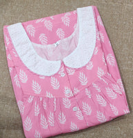 Soft Cotton Pleated , With Pockets, Half Open Medium Printed Nighty