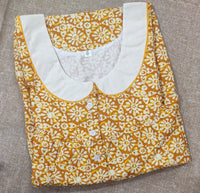 Cotton Pleated , With Pockets, Half Open Medium Printed Nighty