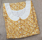 Cotton Pleated , With Pockets, Half Open Medium Printed Nighty
