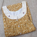 Cotton Pleated , With Pockets, Half Open Medium Printed Nighty
