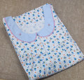 Cotton Pleated , With Pockets, Half Open Medium Printed Nighty