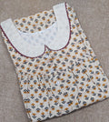 Cotton Pleated , With Pockets, Half Open, Extra Long Medium Printed Nighty