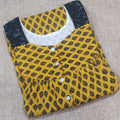Cotton Pleated , With Pockets, Half Open Medium Printed Nighty