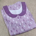 Cotton Pleated , With Pockets, Half Open Medium Printed Nighty