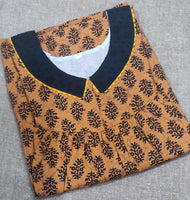 Cotton Pleated , With Pockets, No Open Medium Printed Nighty