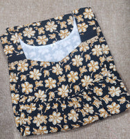 Cotton Pleated , With Pockets, No Open Medium Printed Nighty