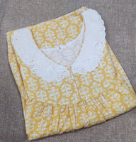 Soft Cotton Pleated , With Pockets, Half Open Medium Printed Nighty