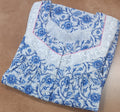 Hacoba Pleated , With Pockets, Half Open Medium Printed Nighty