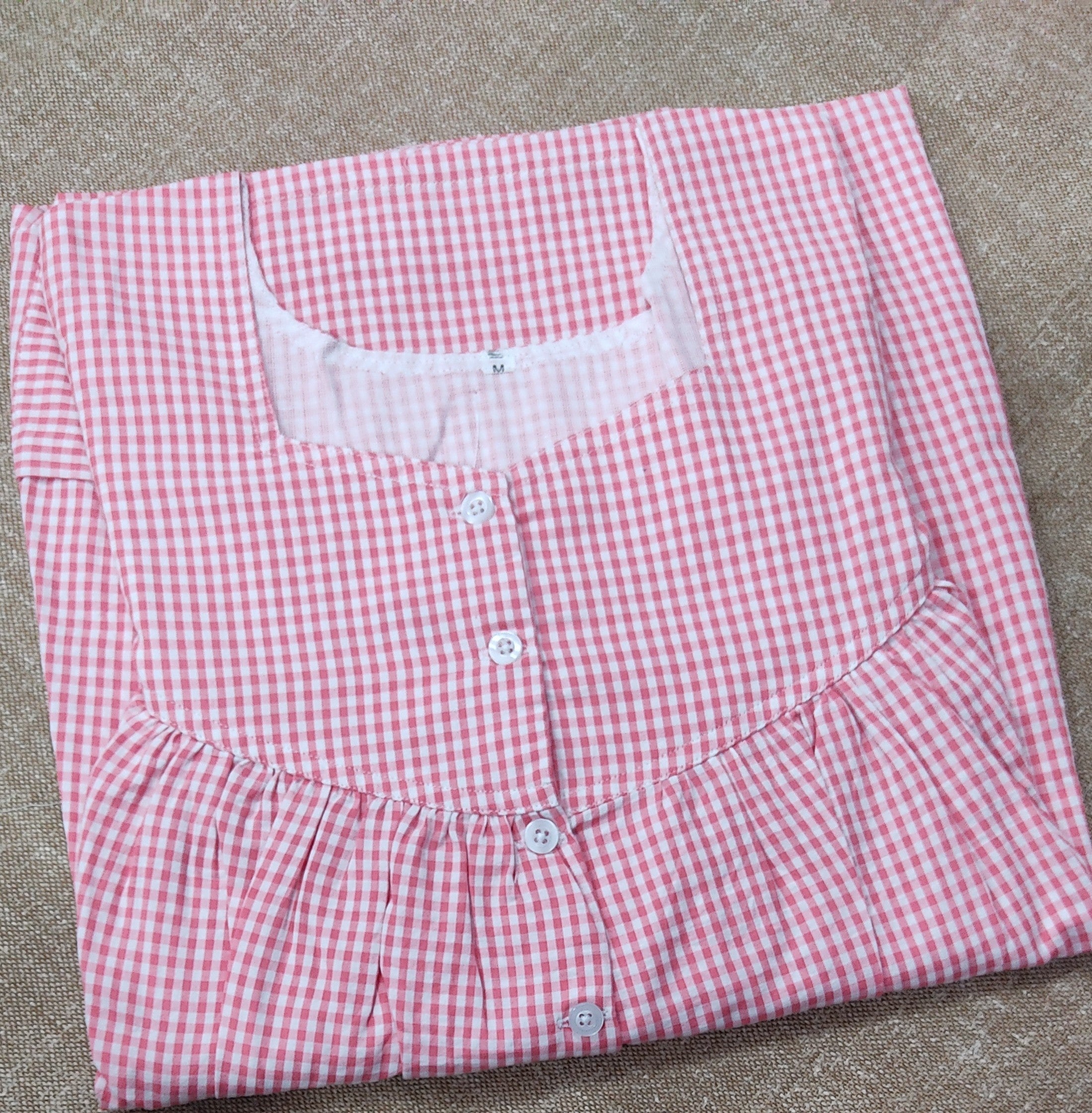 Bantex Pleated , With Pockets, Half Open Medium Printed Nighty