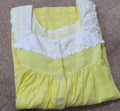 Hacoba Pleated , With Pockets, Half Open Small Printed Nighty