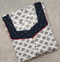 Cotton A-line churidar cut, With Pockets, Half Open Large Printed Nighty