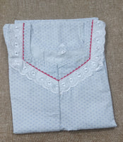 Cotton A-line churidar cut, With Pockets, Half Open Small Printed Nighty