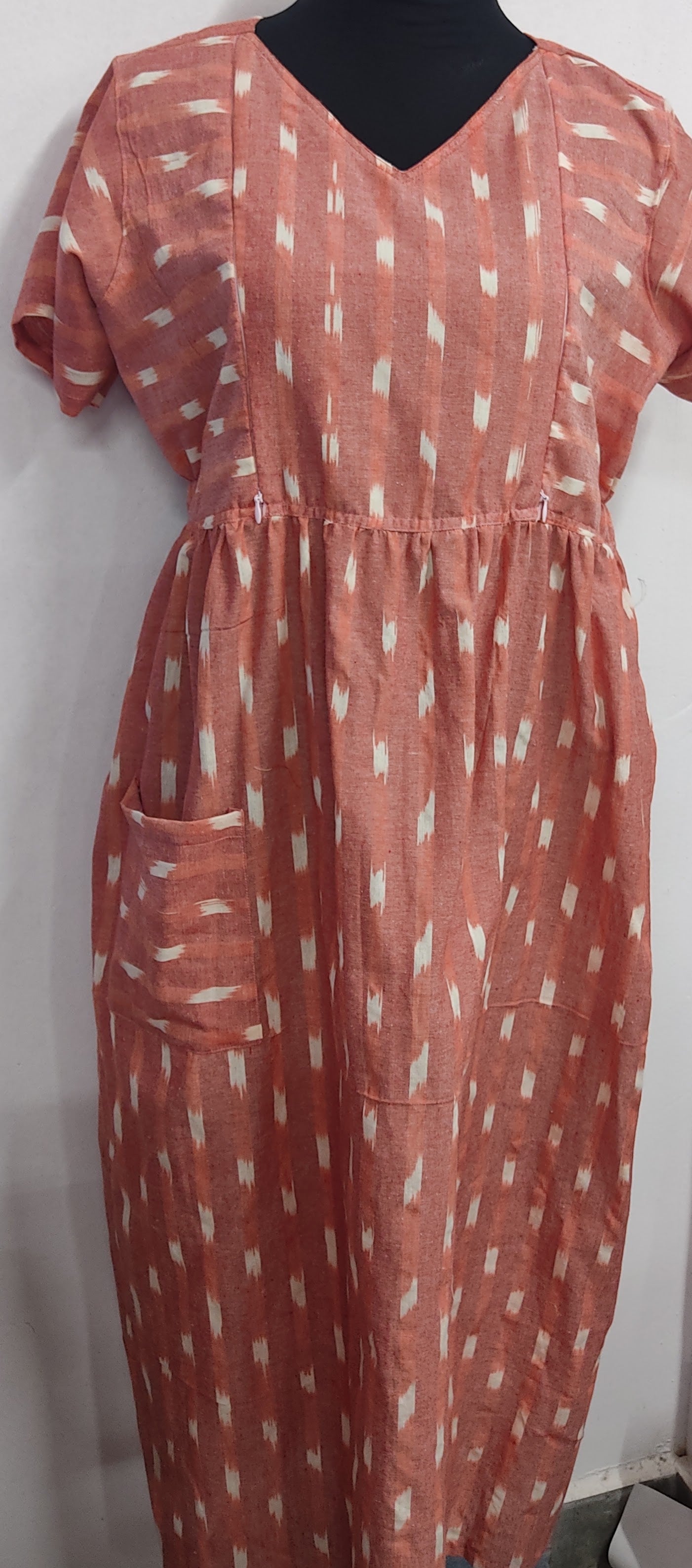 Cotton Side zip, With Pockets, Side elastic Large Printed Maternity Wear