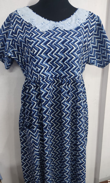 Soft Cotton Side zip, With Pockets, Side elastic Large Printed Maternity Wear
