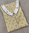 Cotton With Pockets, Half Open, A-line churidar cut Medium Printed Nighty