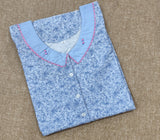 Cotton With Pockets, Half Open, A-line churidar cut Medium Printed Nighty