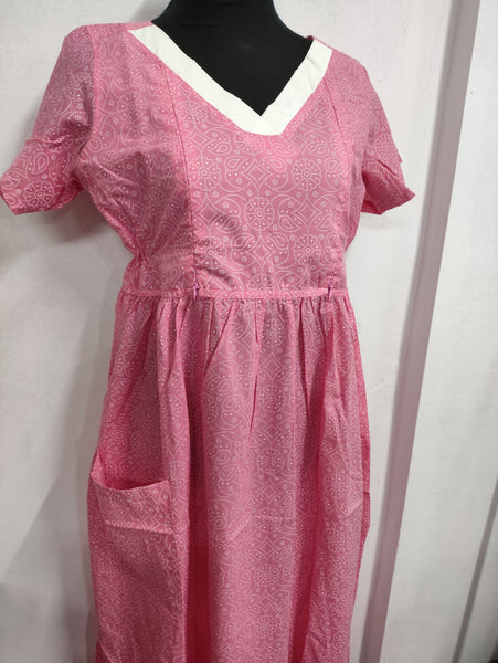 Soft Cotton Side zip, With Pockets, Side elastic Large Printed Maternity Wear