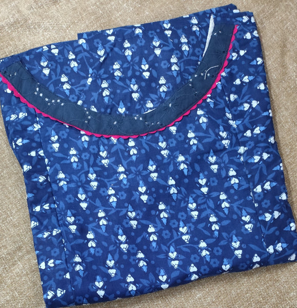 Soft Cotton Side zip, With Pockets, Side elastic Large Printed Maternity Wear