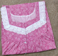 Soft Cotton Pleated, With Pockets, Half Open Large Printed Nighty