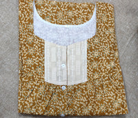 Cotton Pleated, With Pockets, Half Open Large Printed Nighty