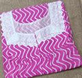 Soft Cotton Pleated, With Pockets, No Open Large Printed Nighty