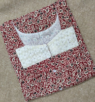 Cotton Pleated, With Pockets, Half Open Large Printed Nighty