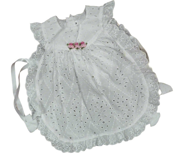 Hacoba ball frock set, side open, with panties for baby girls 0 to 1 years