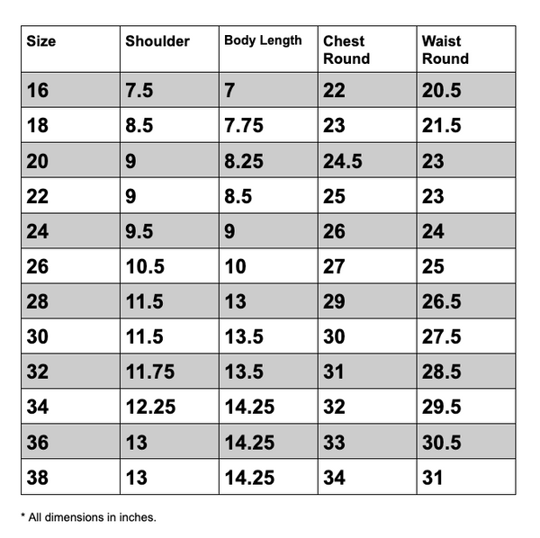 Size Chart  ACONAV