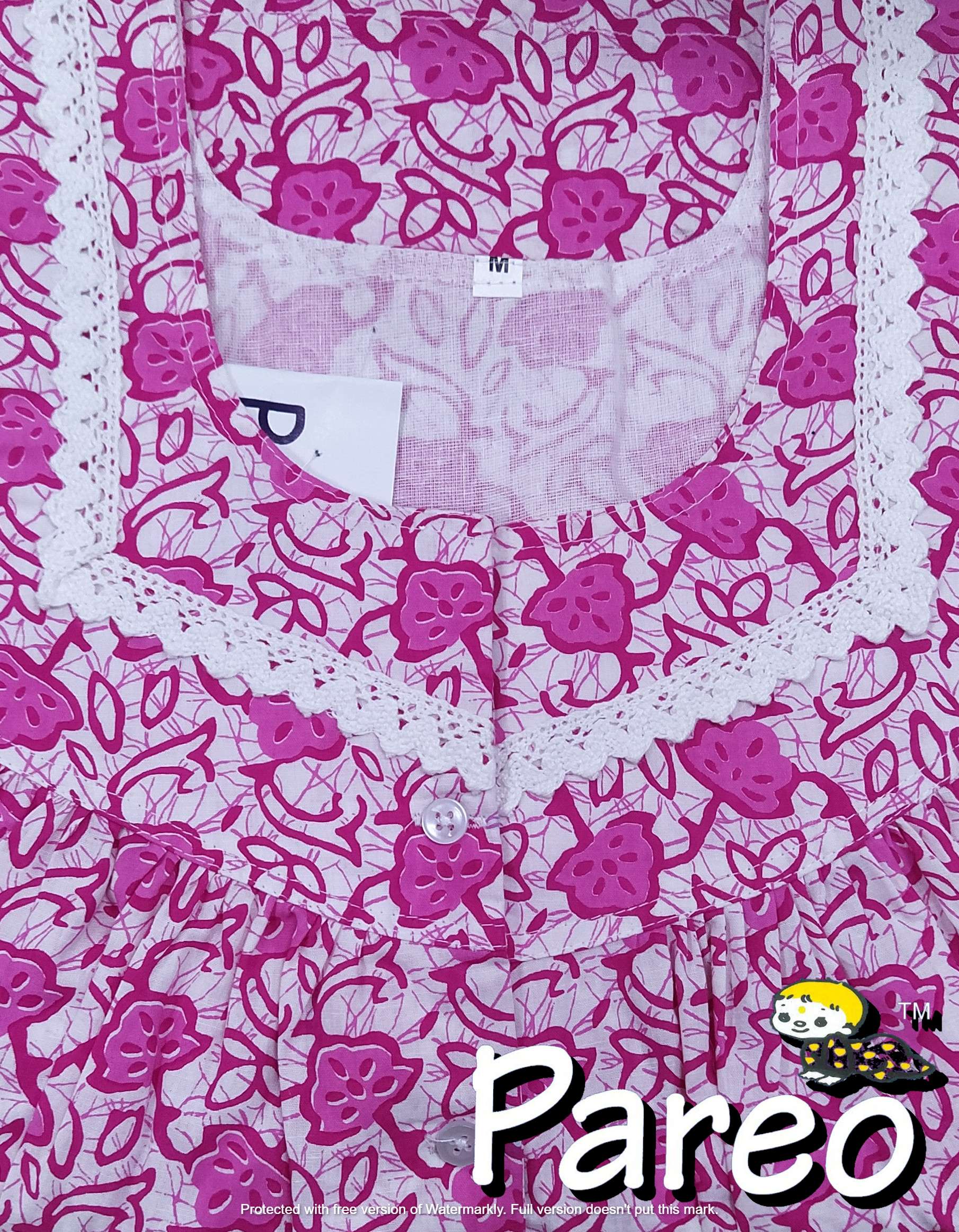 Cotton printed  Nighty medium size for women