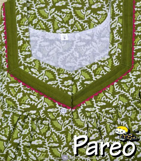 Small Cotton printed Nighty  for women Half Open