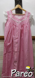 Sleeveless Cotton printed  Nighty medium size for women Full Open
