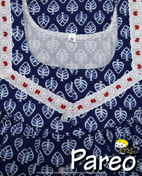 Cotton printed  Nighty medium size for women