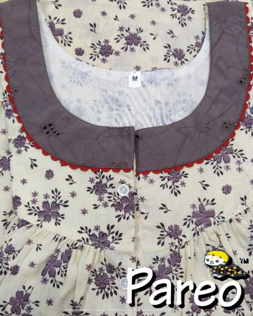 Cotton printed  Nighty medium size for women
