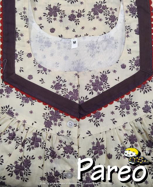 Cotton printed  Nighty medium size for women