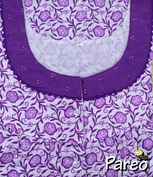 Cotton printed Nighty Large size for women