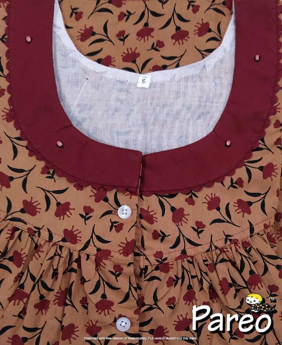 Small Cotton printed Nighty  for women