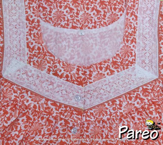 Cotton printed Nighty Large size for women