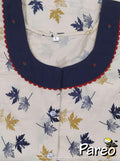 Cotton printed A-Line Nighty large size for women