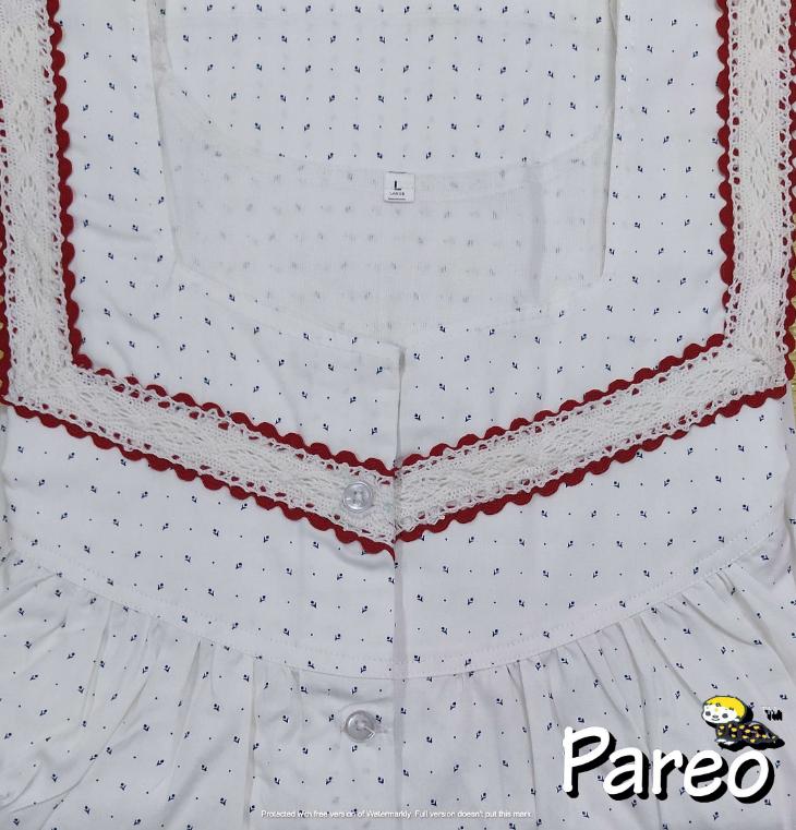Cotton Half Open Large Printed Nighty