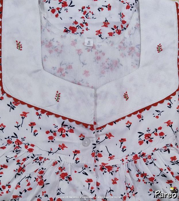 Rayon Half Open Small Printed Nighty